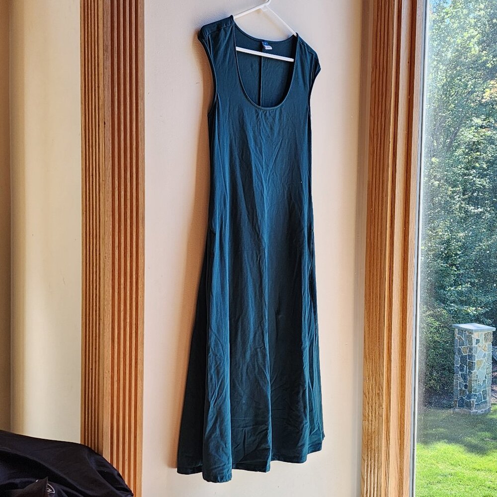Old Navy Green/Teal Cap Sleeve Maxi Dress - Picture 4 of 14